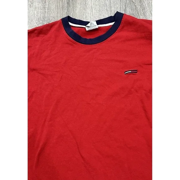 Tommy Hilfiger Shirt Men's XL Red Logo Vintage 90s Tommy Jeans miUSA TShirt - Picture 7 of 8